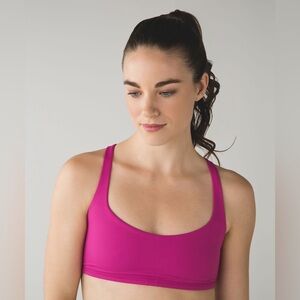 lululemon Criss Cross Pink Sports Bra